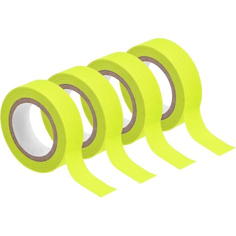 sourcing map 4 rouleaux de ruban adhésif fluorescent néon, 1,5 cm x 5 m, pour décoration fêtes et