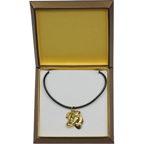 Collana con ciondolo a forma di Jack Russell Terrier in confezione regalo, placcata in oro, ideale per gli amanti dei cani, un gioiello di grande effetto firmato Art-Dog. (1/5)