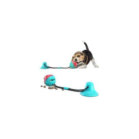 Giocattolo da masticare per cani a forma di spazzolino da denti con dispenser di cibo, blu, a batteria, adatto a tutte le età. - Crezuo