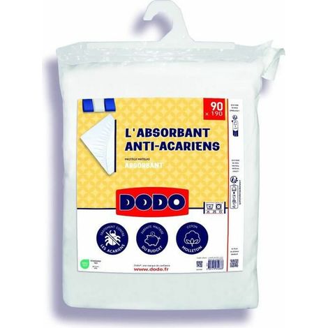Protege matelas absorbant - 90x190 cm - Coton - Anti acariens (1/4)