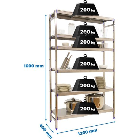 Simoninox Initial 6SS scaffale metallico 6 livelli