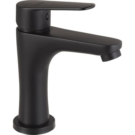 Robinet lavabo noir mat 19,6 x 5,3 x 14,5 cm (1/2)