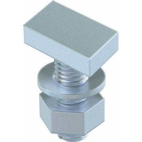 OBO Bettermann Vis à tête marteau pour rail profilé CL2712 M6x25mm acier Lamelles de zinc, 1148024 (1/2)