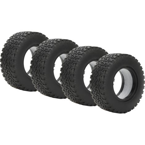 4 Pneus en Caoutchouc Souple 1.55" pour RC Tamiya CC01, Amélioration pour Modèles LC70 LC80 1/18 et UTB18 Capra (1/5)