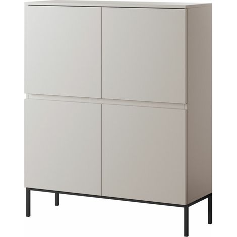 Selsey BEMMI - Commode haute - 100 cm - Beige (1/5)