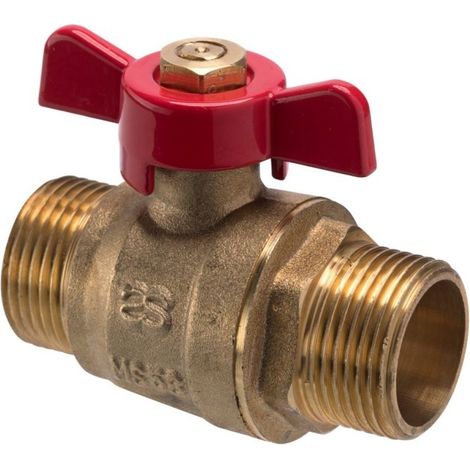 Vanne laiton 3/4 " Mâle Mâle (1/2)