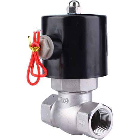 Électrovanne bidirectionnelle normalement fermée en acier inoxydable pour air, eau et vapeur (US 2L-20 G3/4) (1/5)