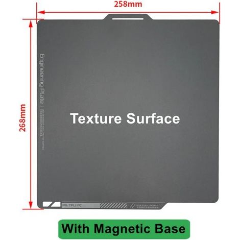 Kingroon Sublimation Build Plate For Bambu Lab X1/P1P 3D Printer Heatbed Sheet 257257mm / Texture Surface (1/3)