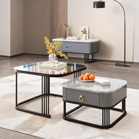 Table basse coloris noir en MDF (1/5)