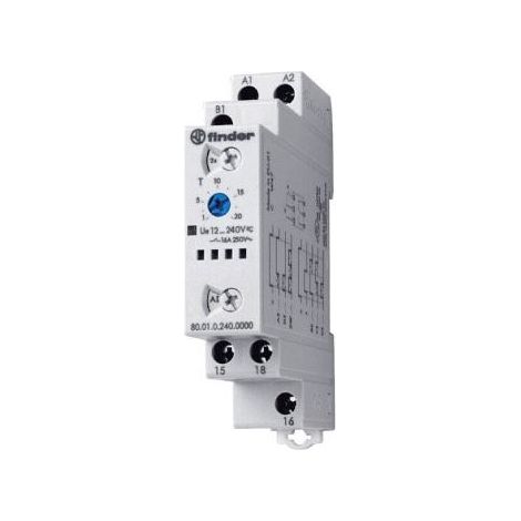 Temporizzatore modulare multifunzione 12v 240v 16a finder 800102400000