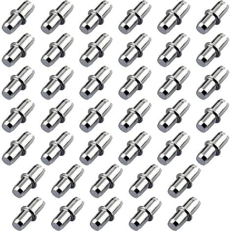 40PCS Support étagère, Consoles Et Taquets Pour étagères Taquet Etagere Cheville Support Etagere 5x16mm, Idéal Pour Meubles (1/5)