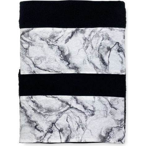 Ensemble de serviettes avec bord en marbre en pur coton Made in Italy