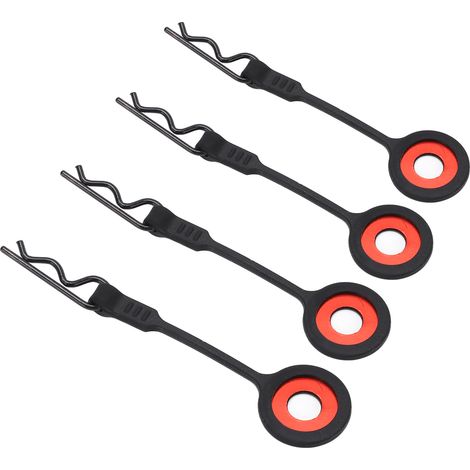 4 Pièces Fixations Universelles en Métal Souple pour Châssis RC 1/10 - Noir (1/5)