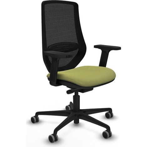 Piqueras y Crespo Silla de oficina moderna verde ajustable
