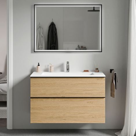 Nero opaco, Rovere Miele Oro, Bianco opaco con foro rubinetto (1/5)