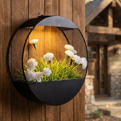 Applique solare Piantana Luce da esterno LED Metallo unicolore D 25 cm
