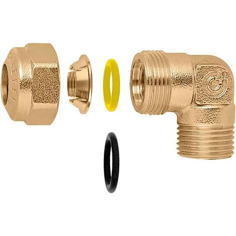 CALEFFI 9057 Gomito Maschio Con O-Ring Ø1/2"x14 Per Rame - 905744 (1/2)
