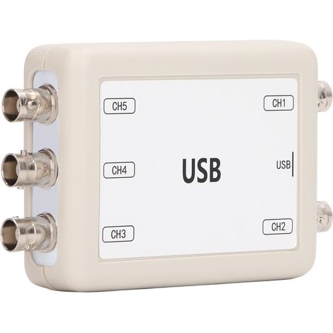 Oscilloscope virtuel USB pour PC, plage de fréquences de 0 Hz à 50 kHz, fréquence d'échantillonnage maximale de 150 kHz, 5 canaux. (1/5)