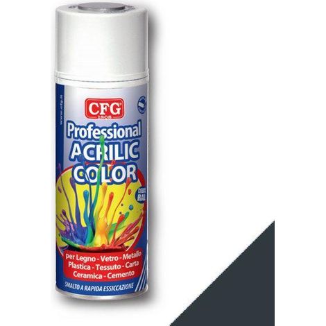 Spray acrilico professionale cfg - a rapida essiccazione colore grigio antracite sp7016 (1/2)
