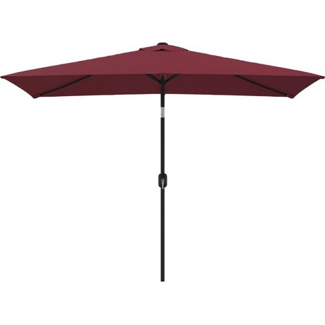 Ombrellone con palo in metallo 300 x 200 cm bordeaux 020008133