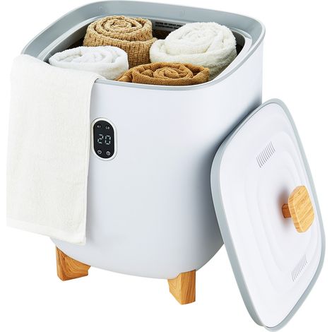 Mophorn 25 L Grande Scaldasalviette Secchio con Schermo LED, Colonne di Riscaldamento, Timer Regolabile, Accappatoio, Coperta Pigiama, Spegnimento Automatico, Scaldasalviette Intelligenti Bianco (1/5)