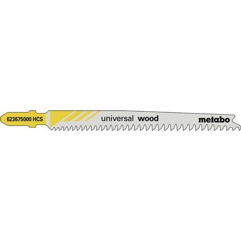 Hojas  de  sierra  calar  universal  wood  Long.útil  91mm  dentado  progresivo  HCS  Dientes  afilados