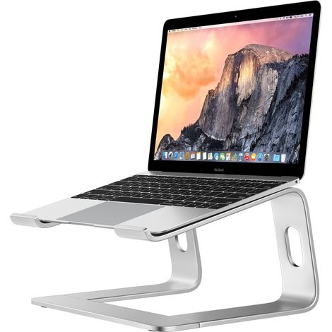 Laptopständer, abnehmbarer Ständer, Aluminium-Tischständer, kompatibel mit MacBook Air/Pro, Dell, HP, Lenovo und allen Laptops (11-16 Zoll), silber.