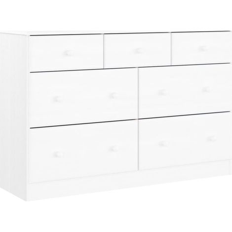 Maison Exclusive - Cómoda cajonera ALTA madera maciza pino blanco