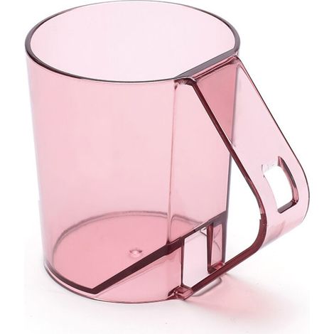 Rangement de brosse à dents, tasse de comptoir multifonctionnelle, transparente, résistante au rinçage, tasse de thé à dents(rouge) (1/5)