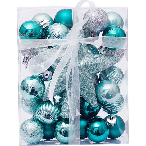 MINKUROW Palline Di Natale, 30 Pezzi Di Palline Di Natale, Set Di Palline Di Albero Di Natale, Palline Di Albero Di Natale In Plastica, Per Decorare L'albero Di Natale Palline Di Natale Glitterate, 3 (1/4)