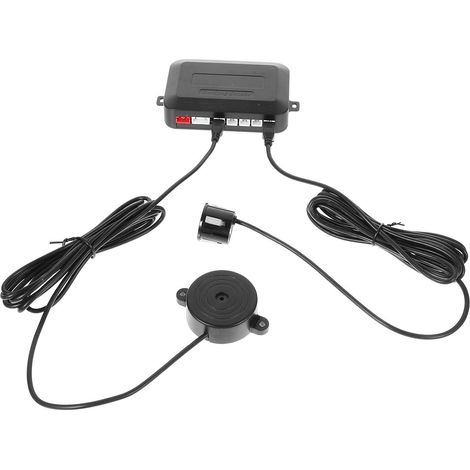 Kit de Capteurs de Recul 4 Pièces Avertisseur Sonore pour Voiture, Système D'aide Stationnement Arrière, Détection Précise des Distances, Couleur Noire, Accessoire Sécurité (1/5)