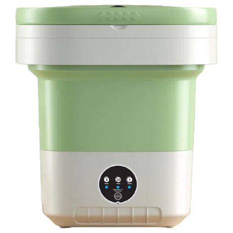 Machine à Laver Portable 12L- Mini Lave-Linge Compact pour Sous-Vêtements, Voyage & Domicile - Nettoyage Profond, Silencieux et Économique - Idéal Hôtel, Camping, Étudiant（Vert） (1/5)
