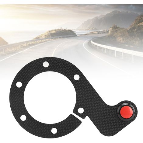 Kit de bouton de klaxon externe en fibre de carbone pour volant MOMO/OMP/Nardi/Sparco - Bouton unique à 6 trous (1/5)
