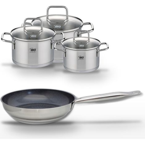 Lot Poêle céramique 28cm Profi Therm Platinum Elo & 3 Faitouts Elo Citrin (1/5)