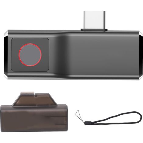 Caméra thermique pour smartphone, plug & play, faible consommation, précise, large zone de détection, caméra thermique infrarouge pour téléphones portables, USB Type-C, gris foncé (1/5)