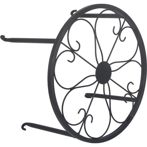 Einstöckiger Metallständer, freistehend, schlicht und flach, geeignet für Balkon, Wohnzimmer, Blumenpräsentation, 30 x 30 x 19 cm, schwarz (1/5)