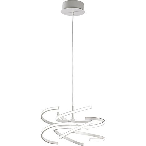 Suspension Led Moderne En Métal Blanc Mat 60W Dimmable Cct Avec Diffuseur En Silicone Design Élégant D.47 Cm - Perenz Éclairage Design Chic (1/2)