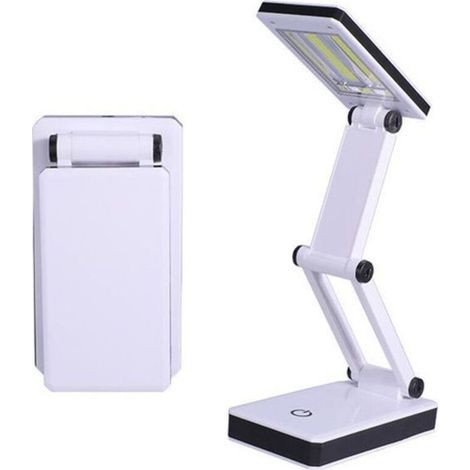 Lampe de bureau LED COB portable et ultra-lumineuse, lampe de voyage : pliable, commande tactile, 3 niveaux de luminosité, alimentation par batterie et USB (1/5)