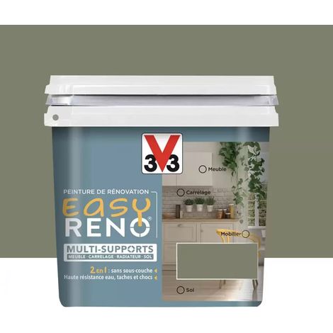 Peinture Multi-Supports V33 Easy Réno Vert kaki 0,75 L