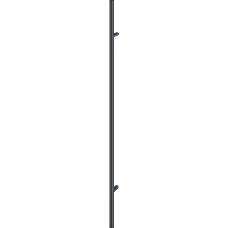 HOPPE Stangengriff E5011 -1400/1000, Edelstahl schwarz matt, Ausführung: gerade, Stossgriff für Haustür
