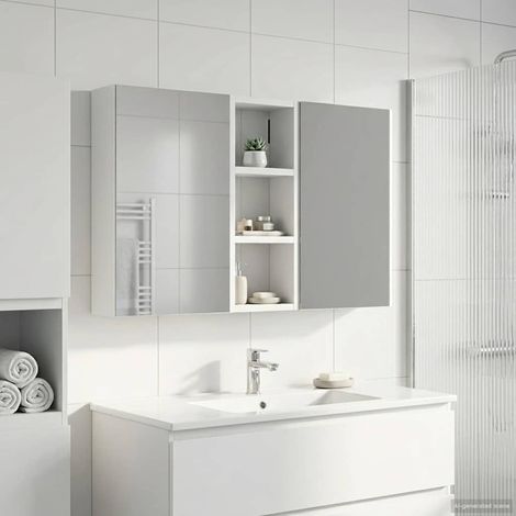 vidaXL  Bathroom Cabinet Set  3 pcs 80 x 10.5 x 50 cm Engineered wood