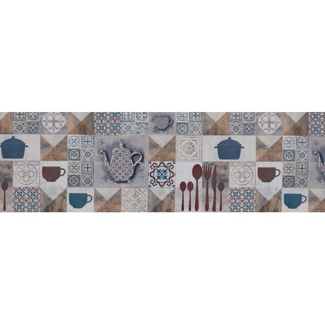 Tappeto Passatoia Cucina Antiscivolo Antimacchia Digitale Sprinty Kitchen, misura52x180coloreKitchen (1/4)