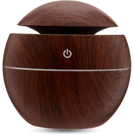 Ustrasound Mini-USB-Luftbefeuchter 130 ml, natürliche Holzoptik, für Büro, Wohnzimmer, Schlafzimmer (1/5)