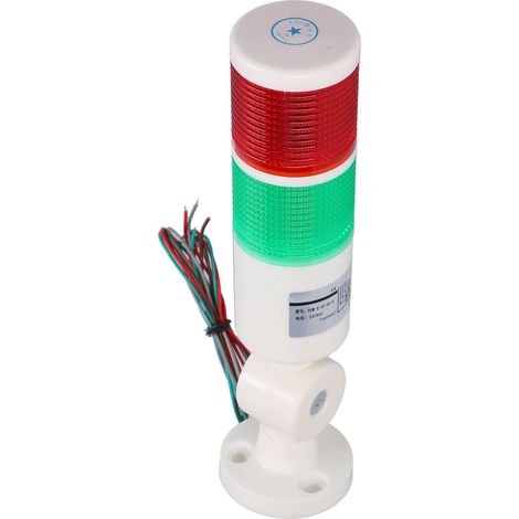 BERM® BEM-X-50-2U-D/Alarme sonore et visuelle multicouche à éclairage constant avec buzzer, tour lumineuse pliable pour machines-outils, signal d'alarme bicolore, 220 V CA (1/5)