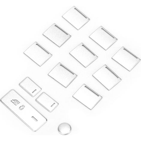 Modification pour Jaguar XEL 2020 : Kit de 13 autocollants argentés pour boutons de lève-vitre (1/5)