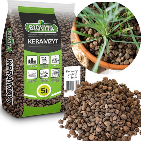 BIO13 argilla espansa fine 5L 4-8MM giardinaggio drenaggio naturale per vasi (1/5)