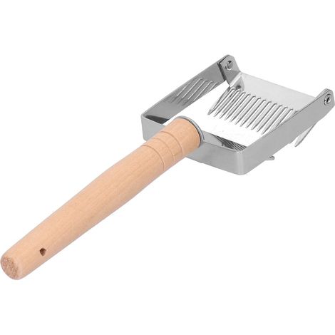Tenedor sin pavimentar, agarrador de miel, espesador, mango de madera, equipo de apicultura (1/5)