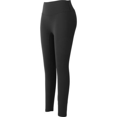 Pantalon de yoga taille haute pour femme, gainant, idéal pour le sport et le fitness, en nylon noir. (1/5)