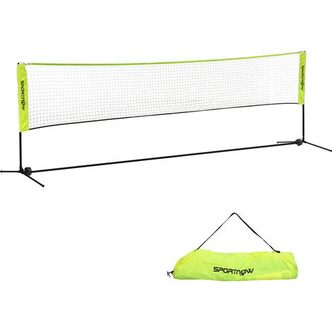 Filet de badminton pliable ajustable avec sac transport hauteur 103/120/155 centimètres pour sport plein air vert (1/5)