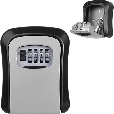 Sicherer Schlüsseltresor, Wand-Schlüsseltresor mit 4-stelligem Code, Schlüsselsafe mit Zahlenschloss, für Garage/Schule